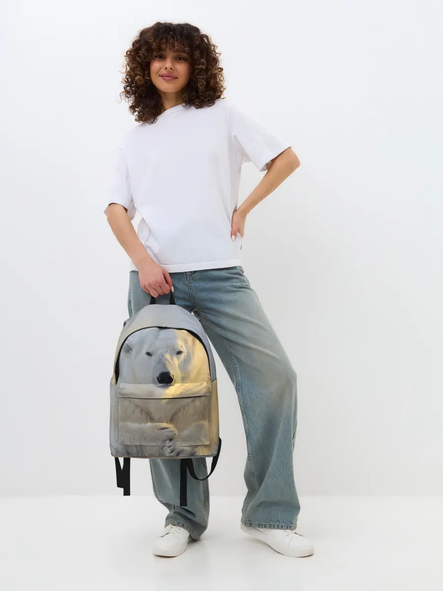 Рюкзак джинсовый / Медведь