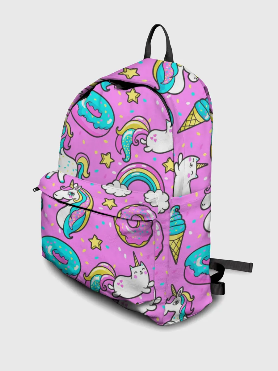 Рюкзак джинсовый / Котики и Единороги