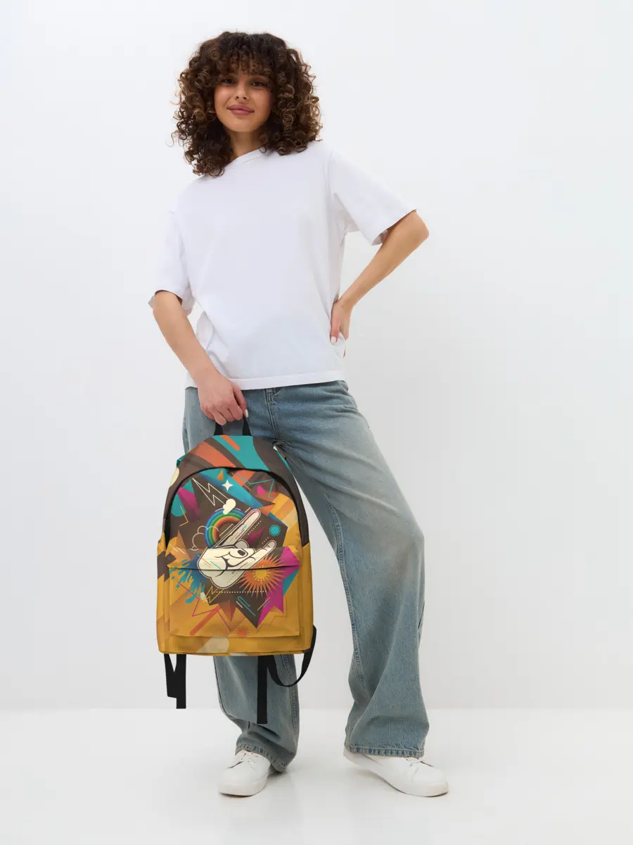 Рюкзак джинсовый / Распальцовка music