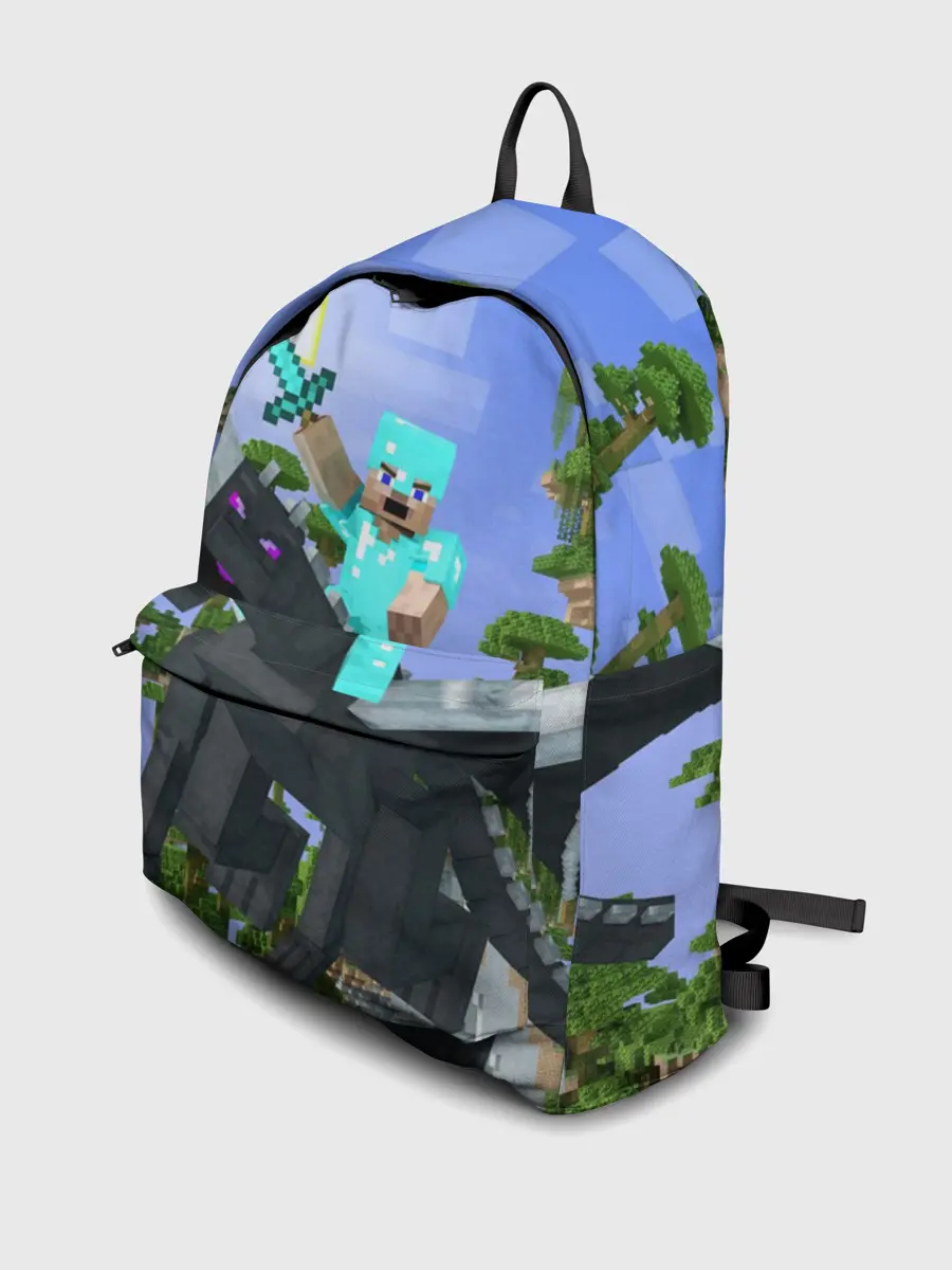 Рюкзак джинсовый / Стив среди парящих островов.