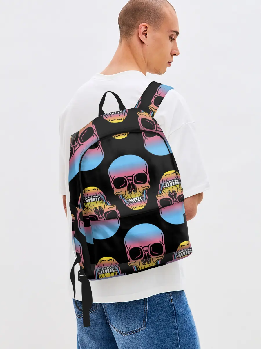 Рюкзак джинсовый / Neon skull