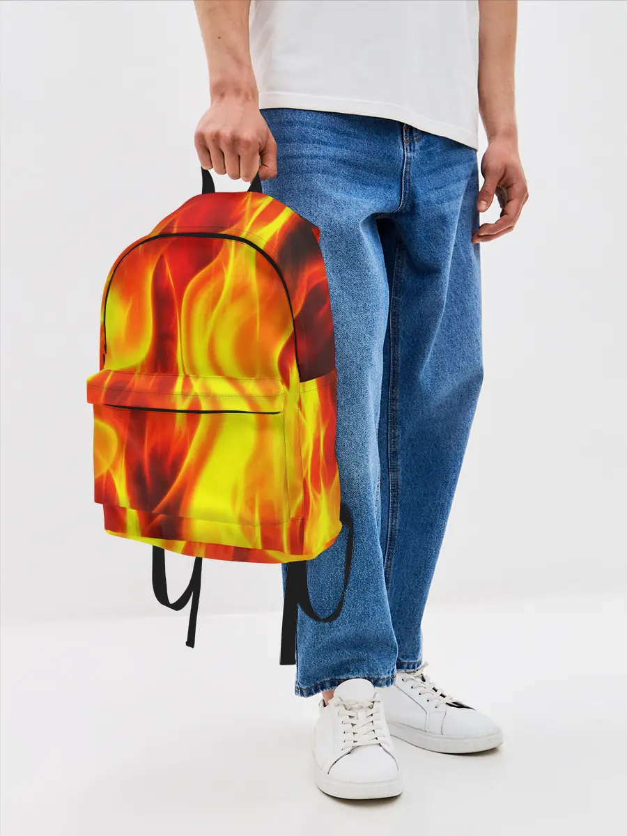 Рюкзак джинсовый / Неон Огонь