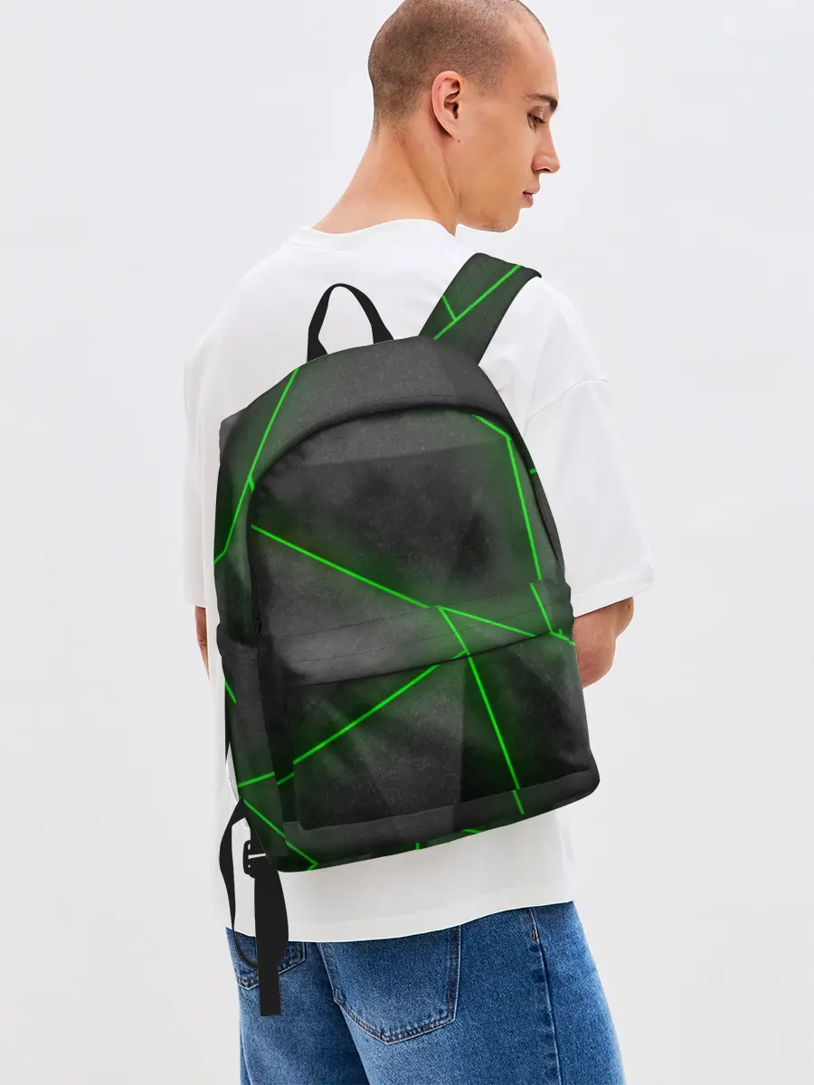 Рюкзак джинсовый / Неоновые линии