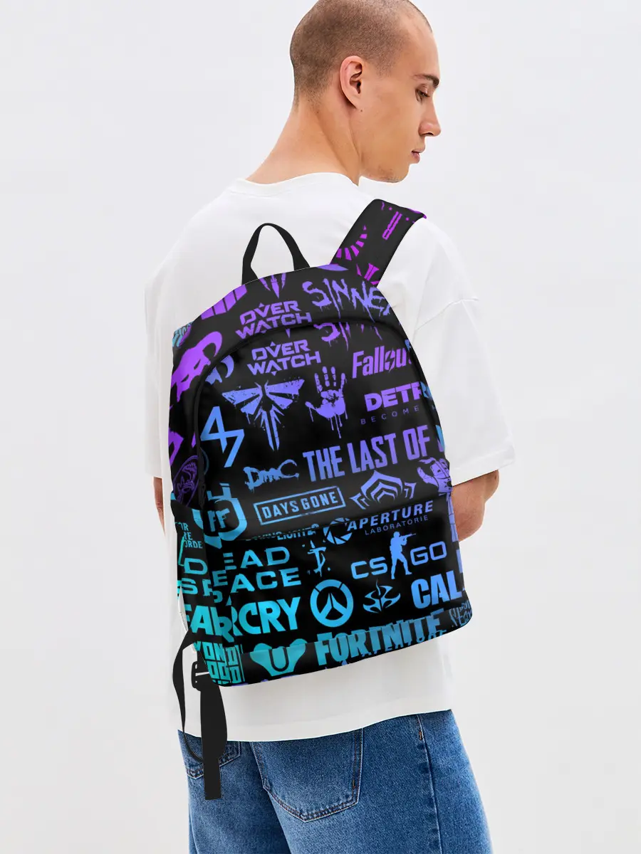 Рюкзак джинсовый / ЛОГОТИПЫ ИГР