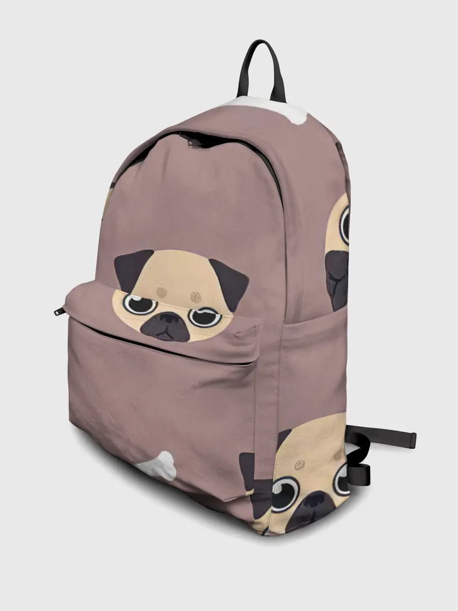 Рюкзак джинсовый / Мопсины мордашки