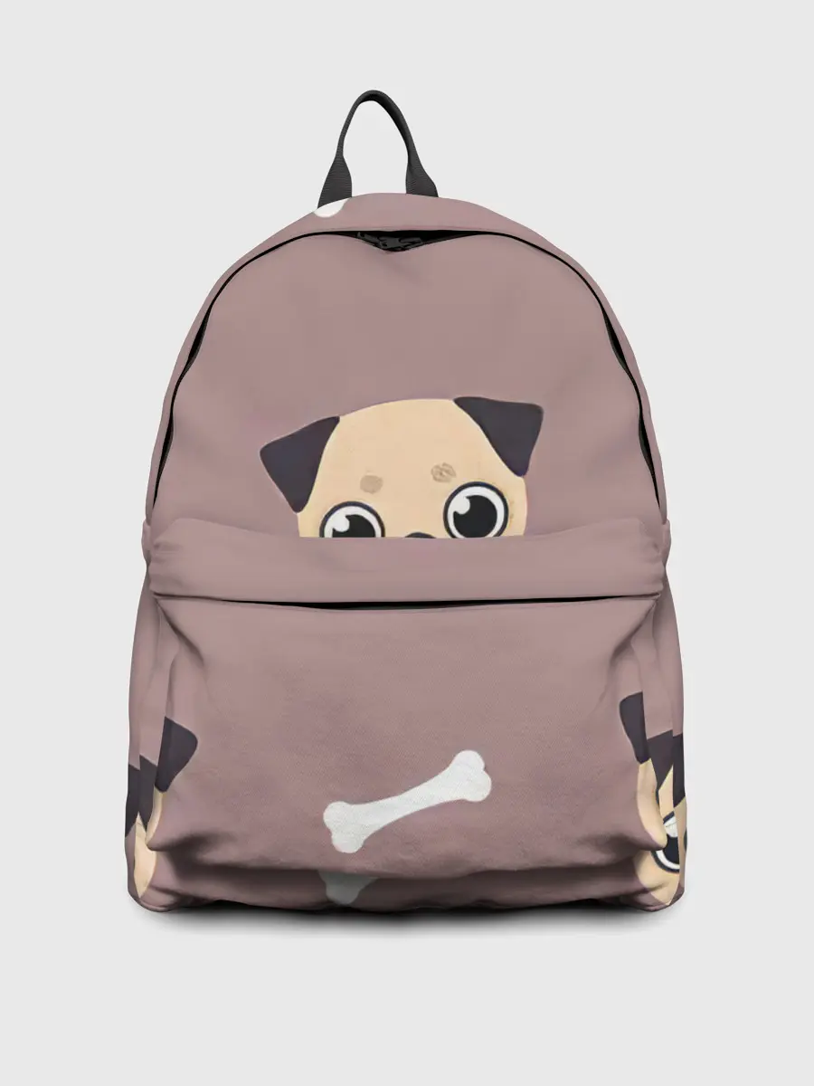 Рюкзак джинсовый / Мопсины мордашки