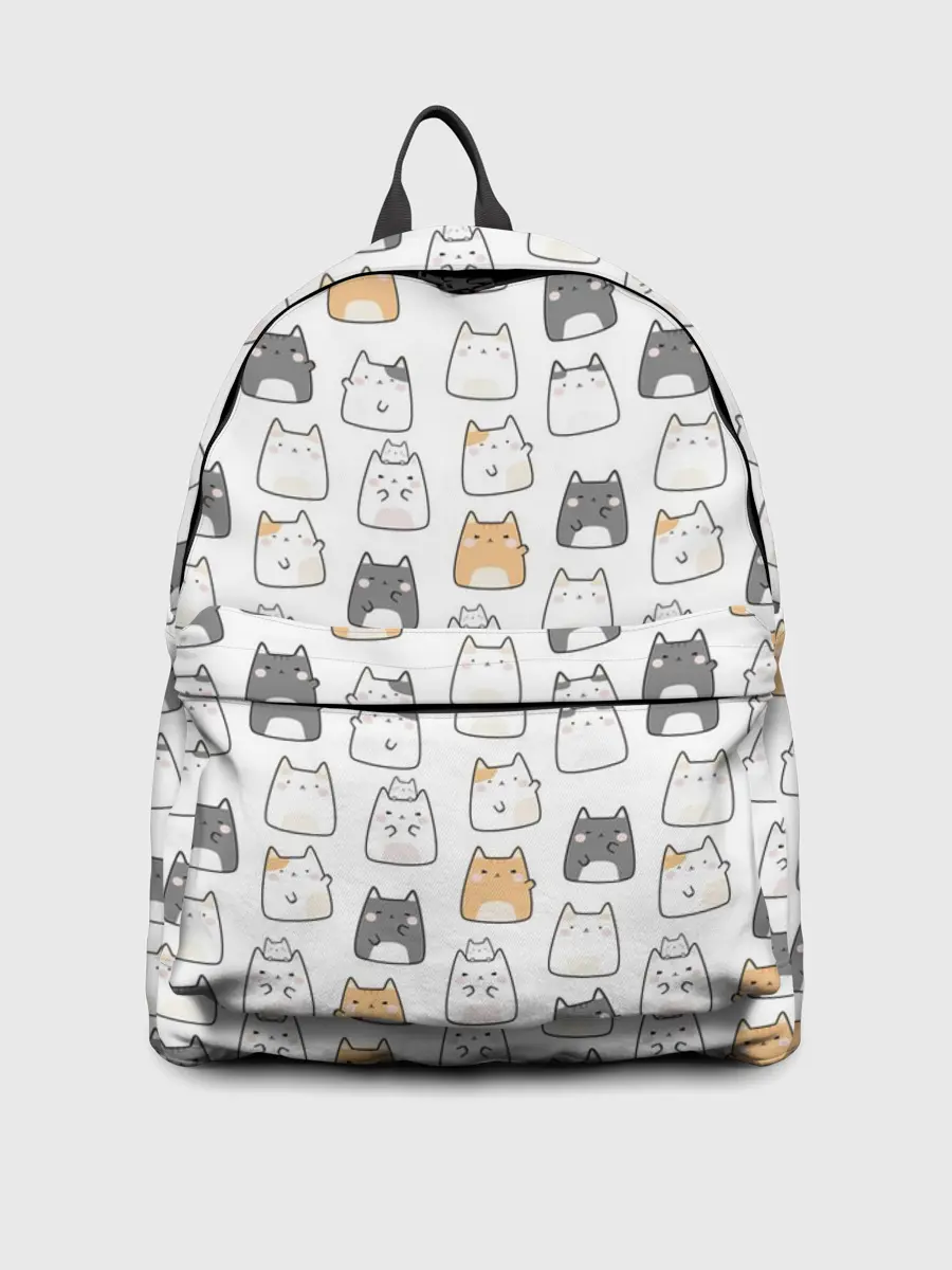 Рюкзак джинсовый / Толстые котики