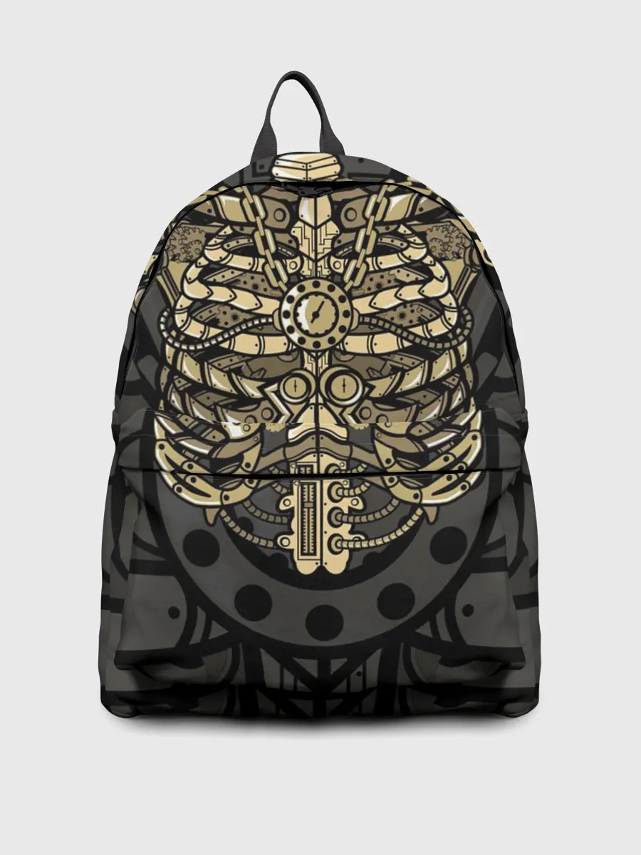 Рюкзак джинсовый / Стимпанк Скелет