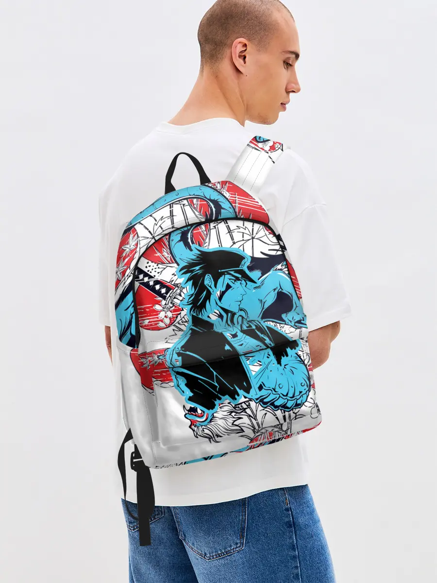 Рюкзак джинсовый / Дзётаро самурайский меч