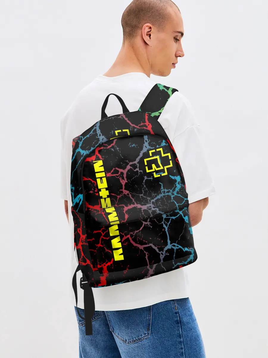 Рюкзак джинсовый / Rammstein трещины