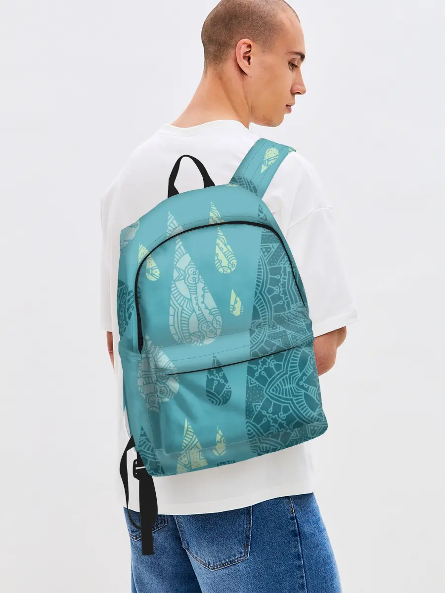 Рюкзак джинсовый / Лесной узор