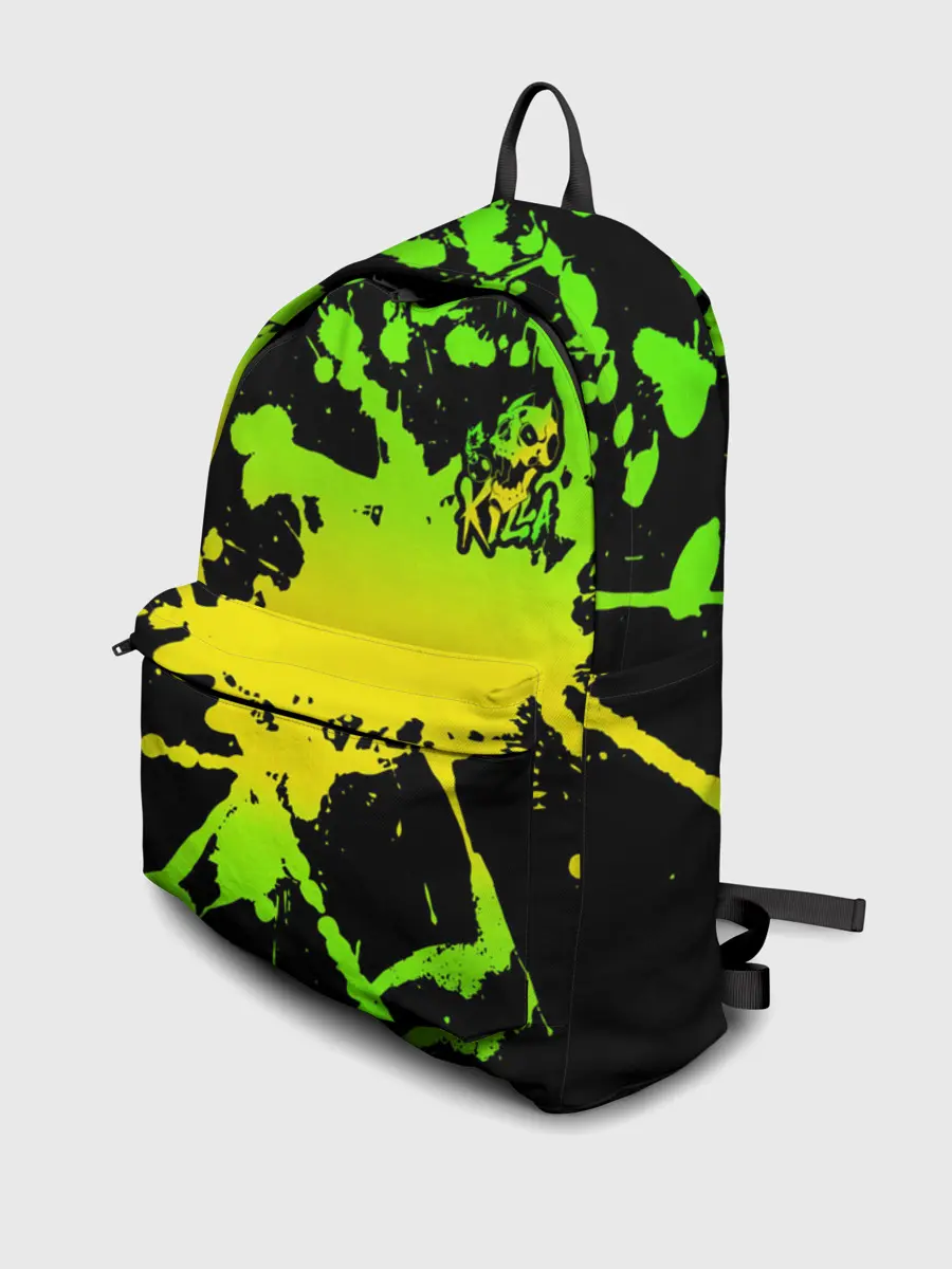 Рюкзак джинсовый / KILLA зеленые брызги