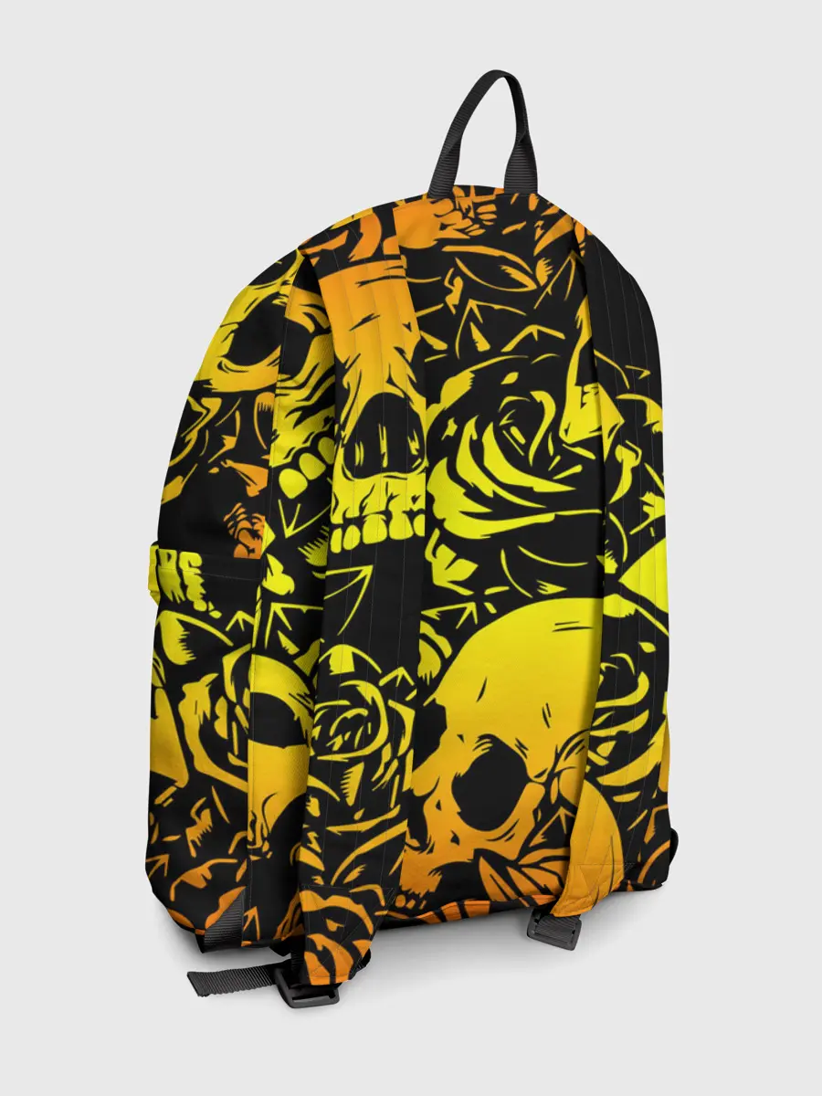 Рюкзак джинсовый / KILLA оранжевые черепа