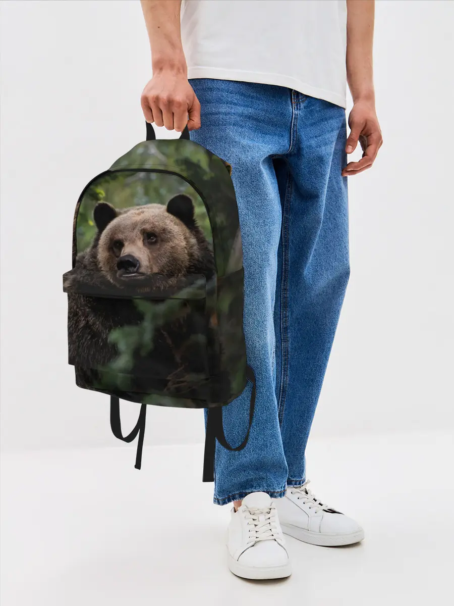Рюкзак джинсовый / Медведь