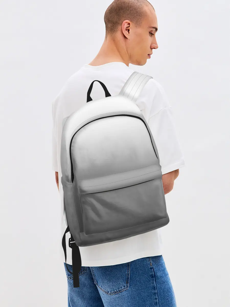 Рюкзак джинсовый / Черно-белый градиент