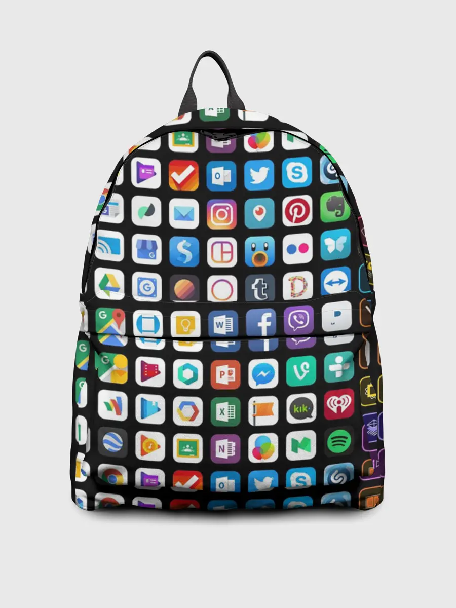 Рюкзак джинсовый / Iphone and Apps Icons