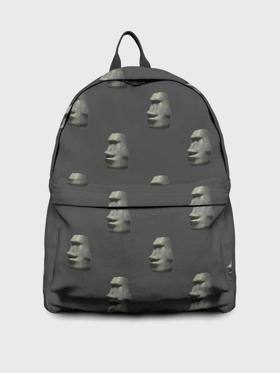 Рюкзак джинсовый / Голова с острова Пасхи