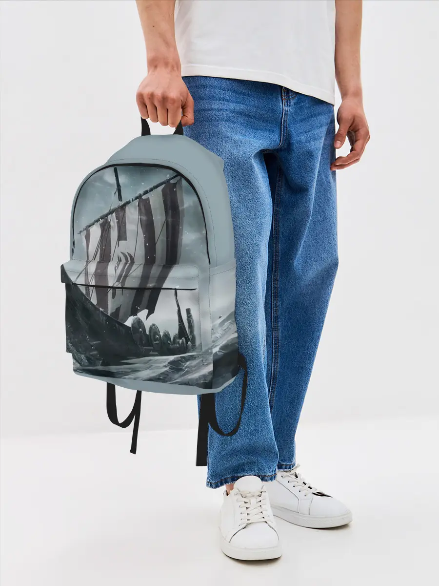 Рюкзак джинсовый / Викинги