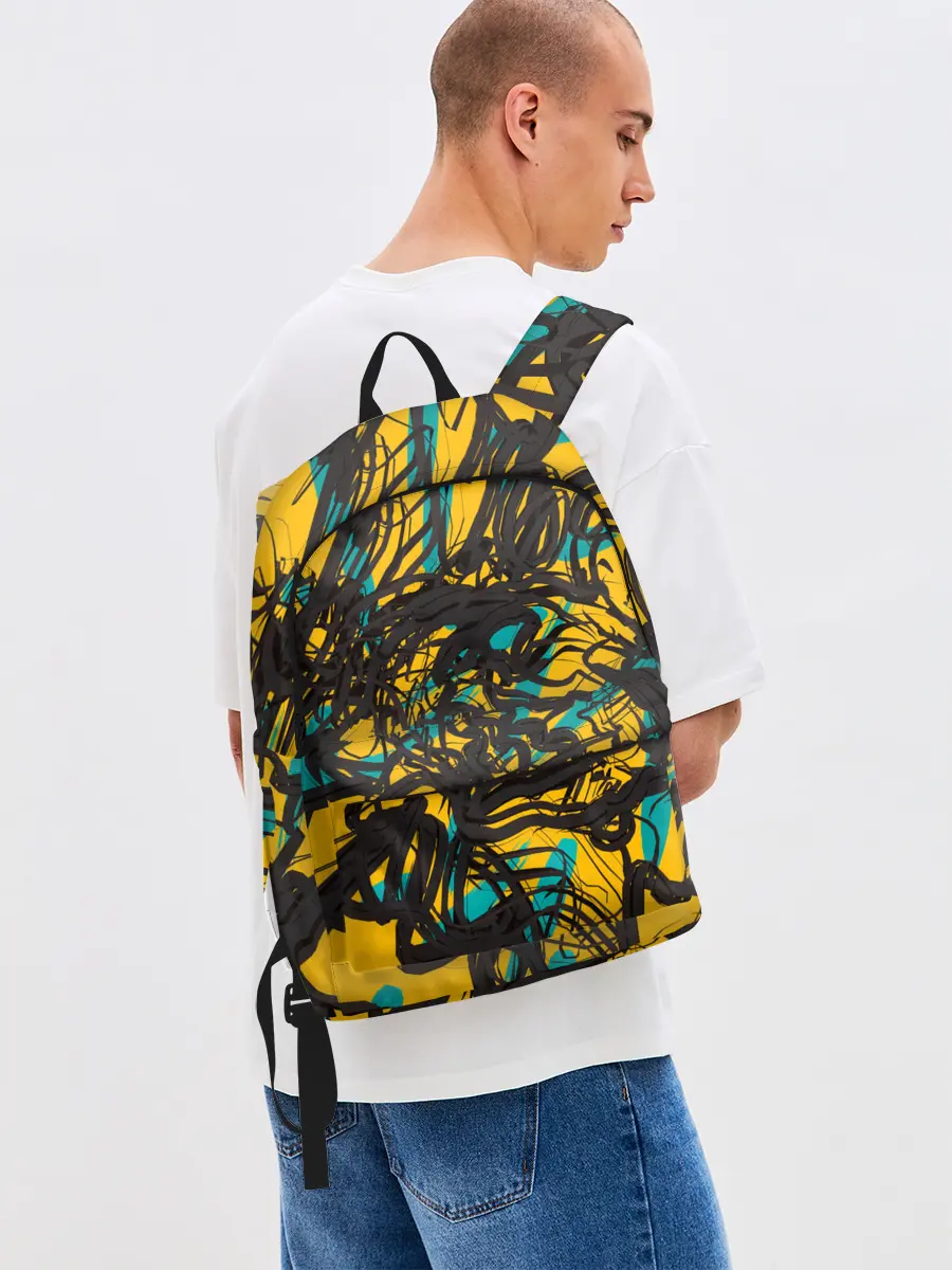 Рюкзак джинсовый / Черные линии