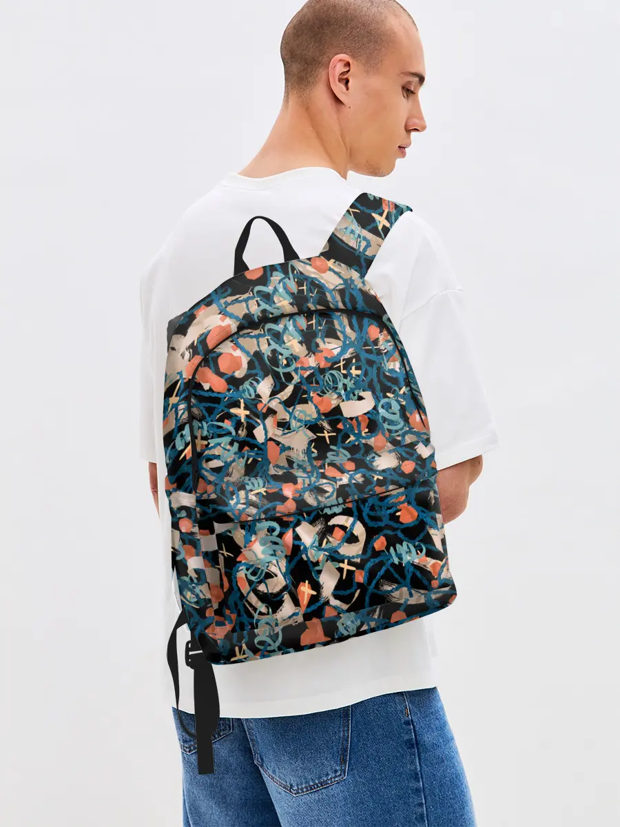 Рюкзак джинсовый / Линии в пространстве