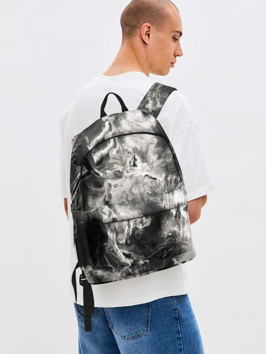 Рюкзак джинсовый / Мрамор