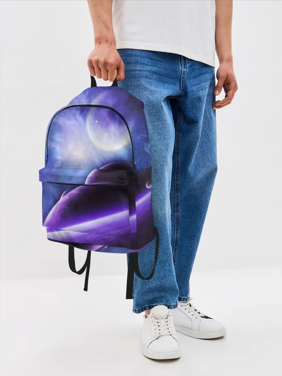 Рюкзак джинсовый / Неоновый Космос
