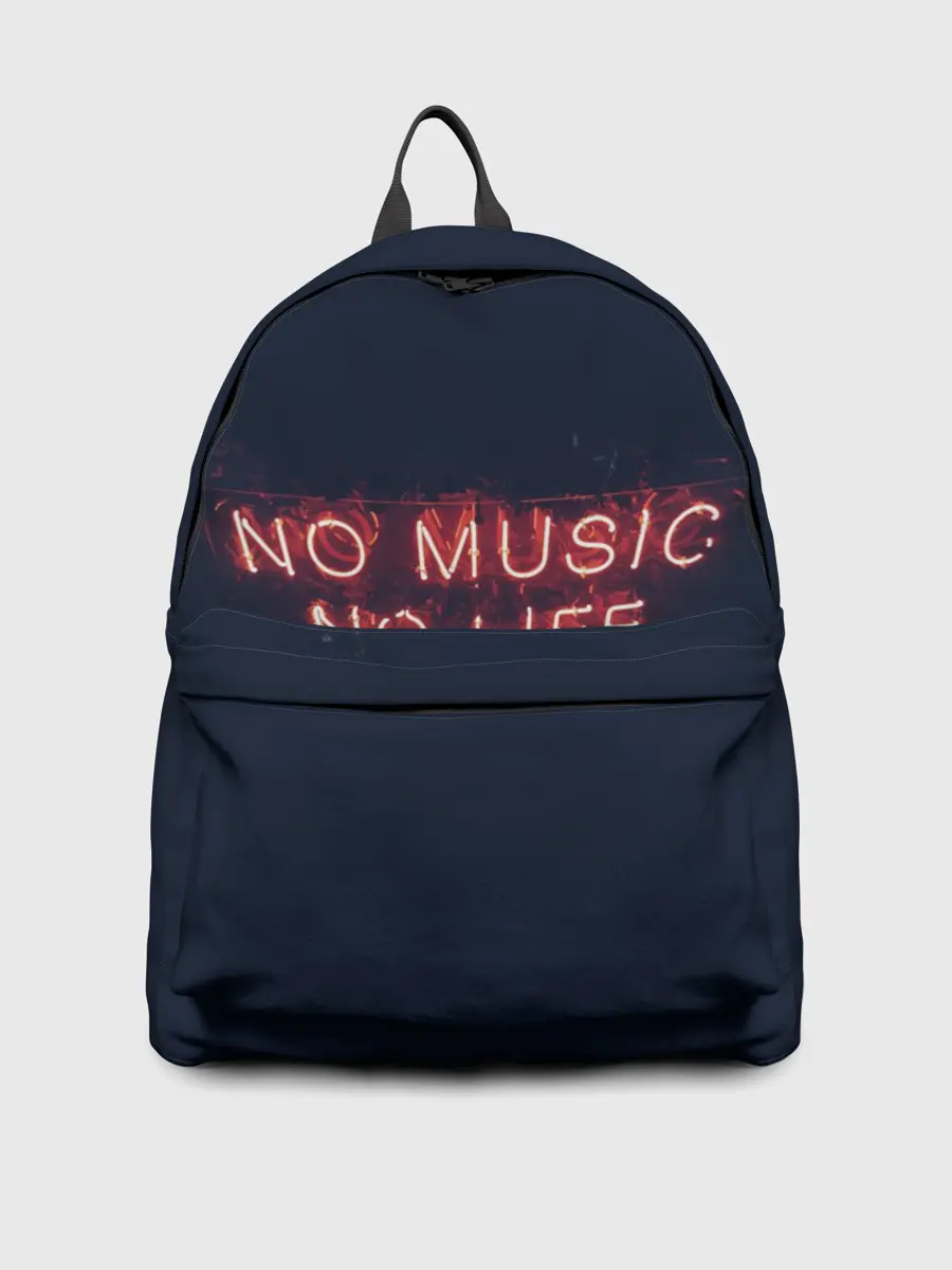 Рюкзак джинсовый / No music, No life