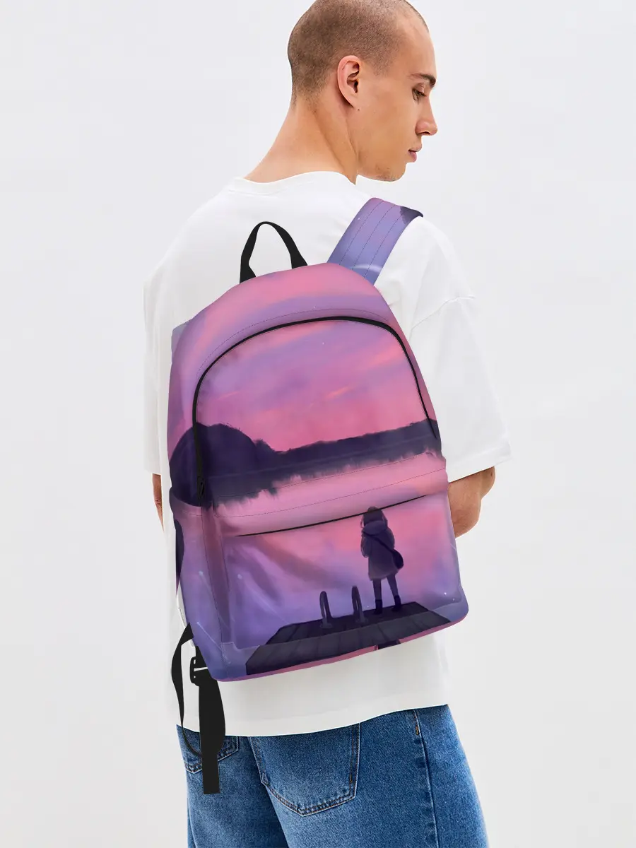 Рюкзак джинсовый / Закат Солнце