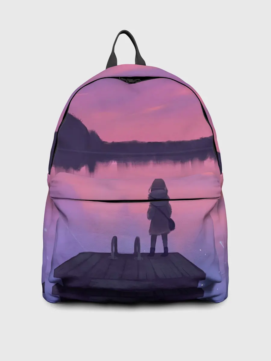 Рюкзак джинсовый / Закат Солнце