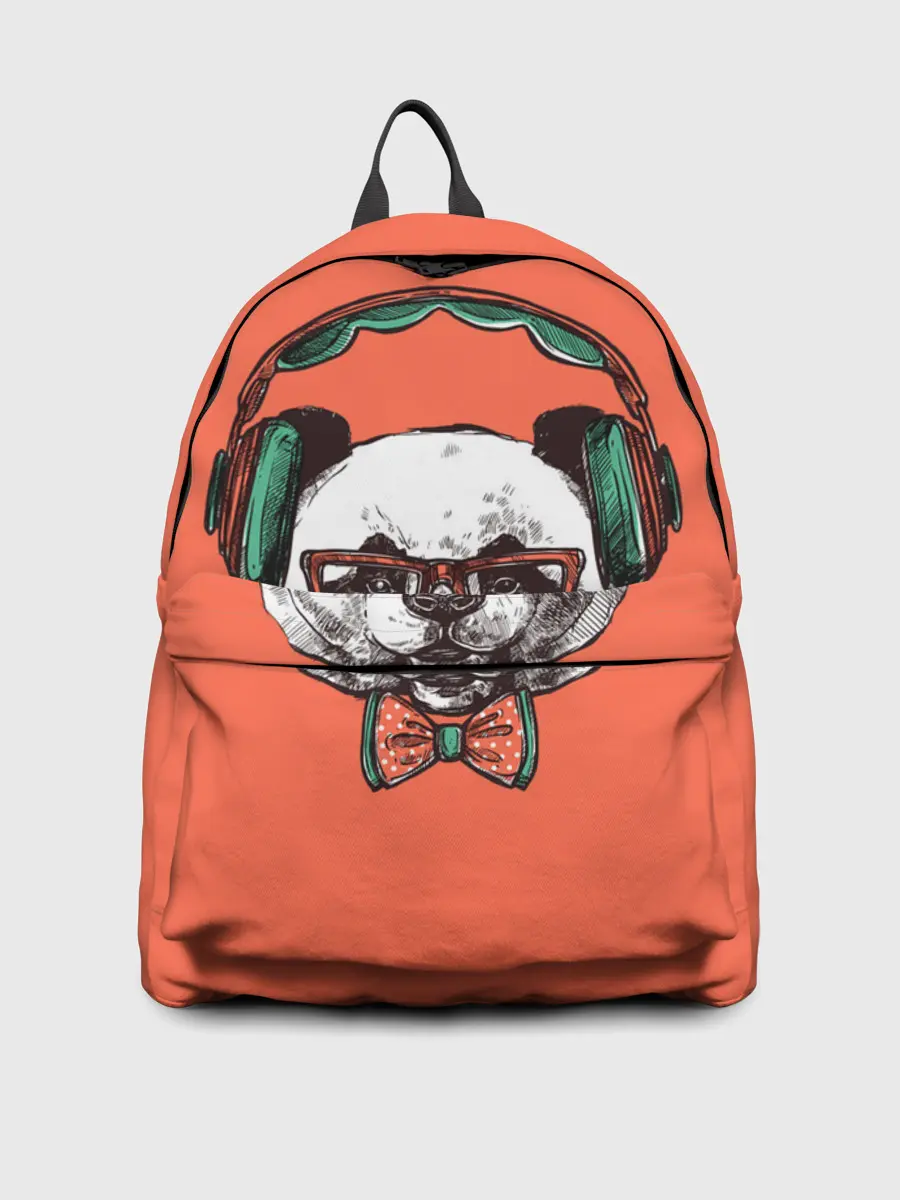 Рюкзак джинсовый / панда-меломан