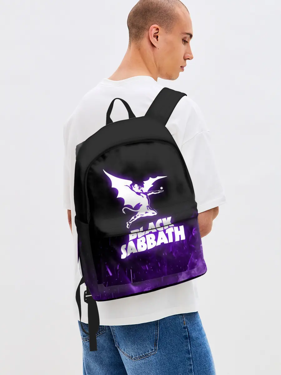 Рюкзак джинсовый / Black Sabbath NEON