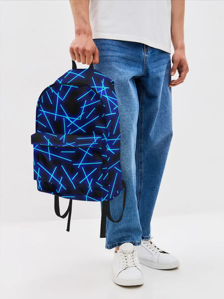 Рюкзак джинсовый / Неоновые линии