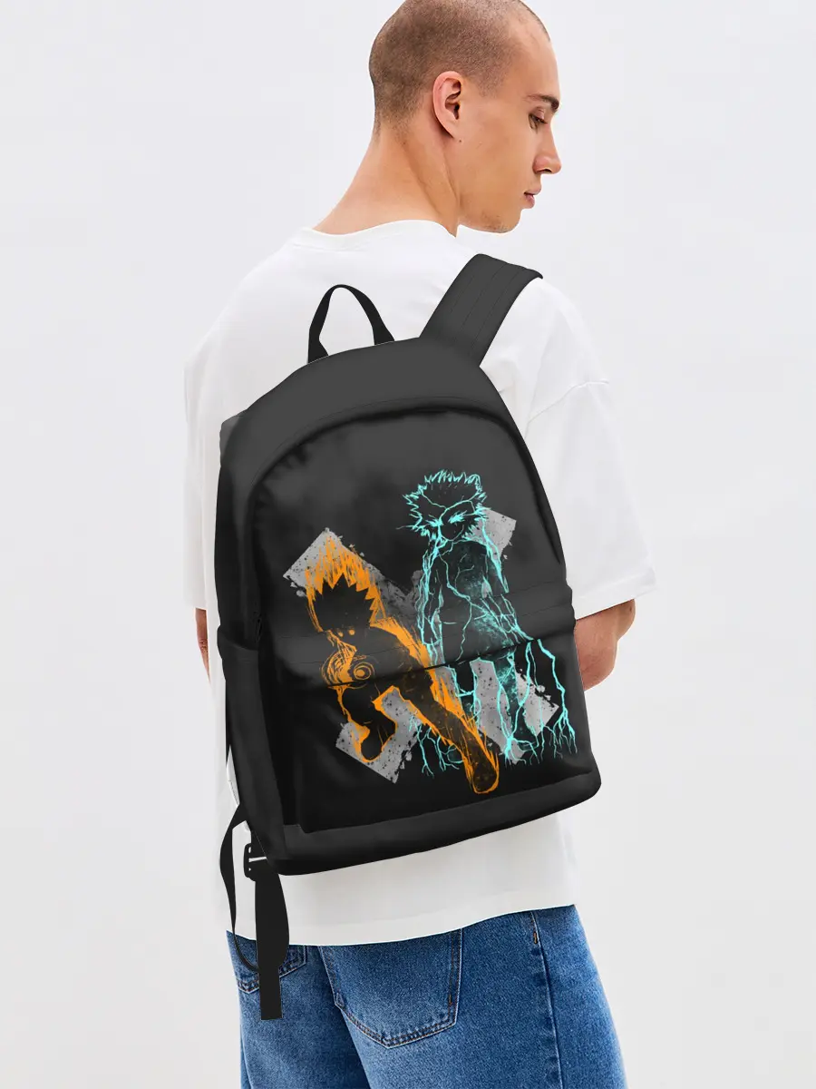 Рюкзак джинсовый / Logo Hunter с персонажами