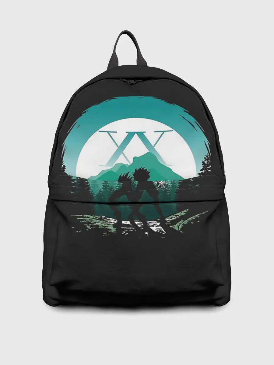 Рюкзак джинсовый / HH в круге бирюзовом