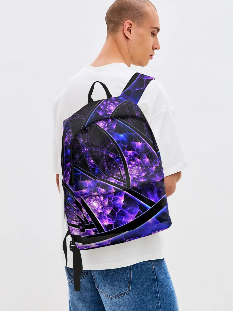 Рюкзак джинсовый / Фрактал линии