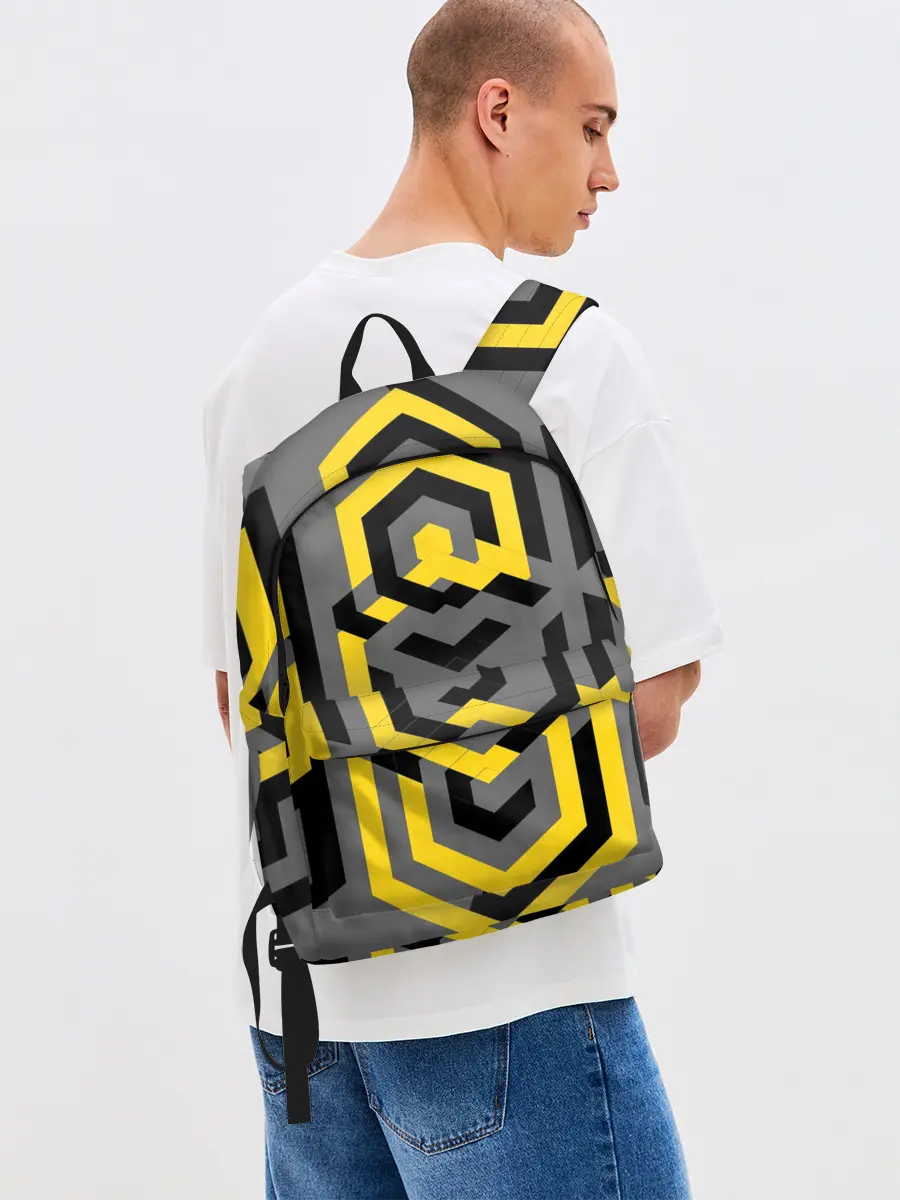 Рюкзак джинсовый / Геометрия узор