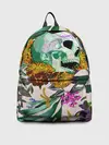 Рюкзак джинсовый / Череп в цветах