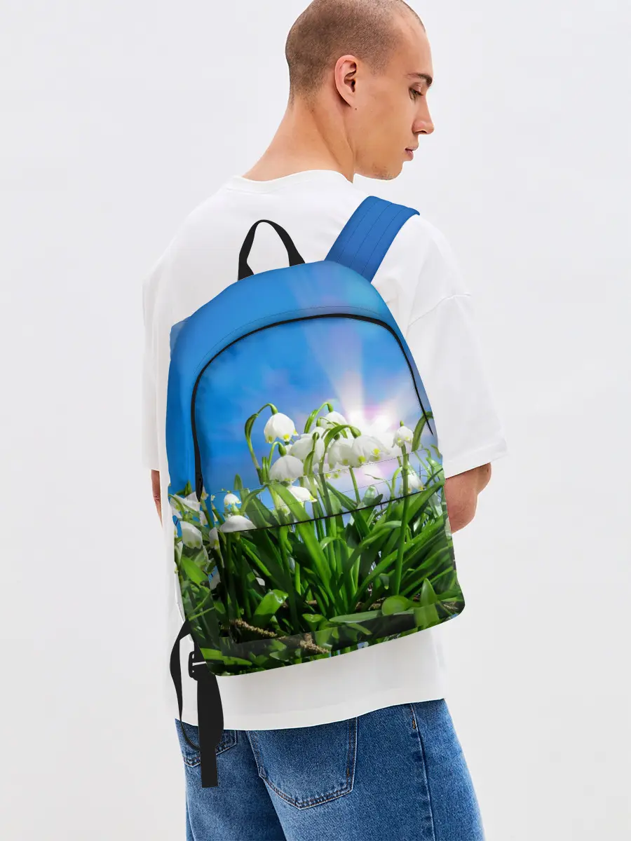 Рюкзак джинсовый / Подснежники