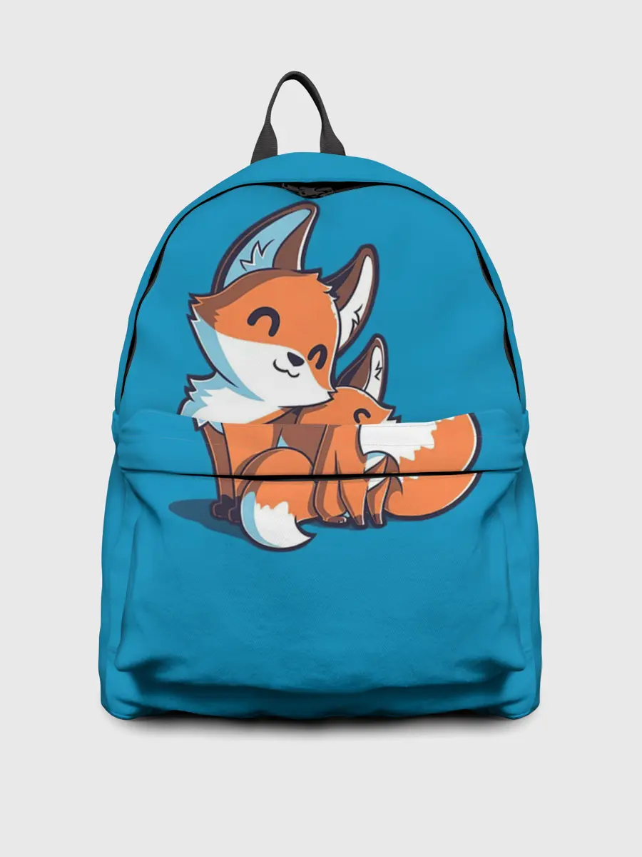 Рюкзак джинсовый / Лисья семья