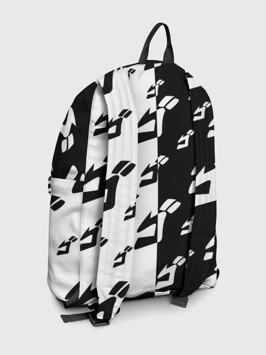 Рюкзак джинсовый / Паттерн ДжоДжо черно-белый