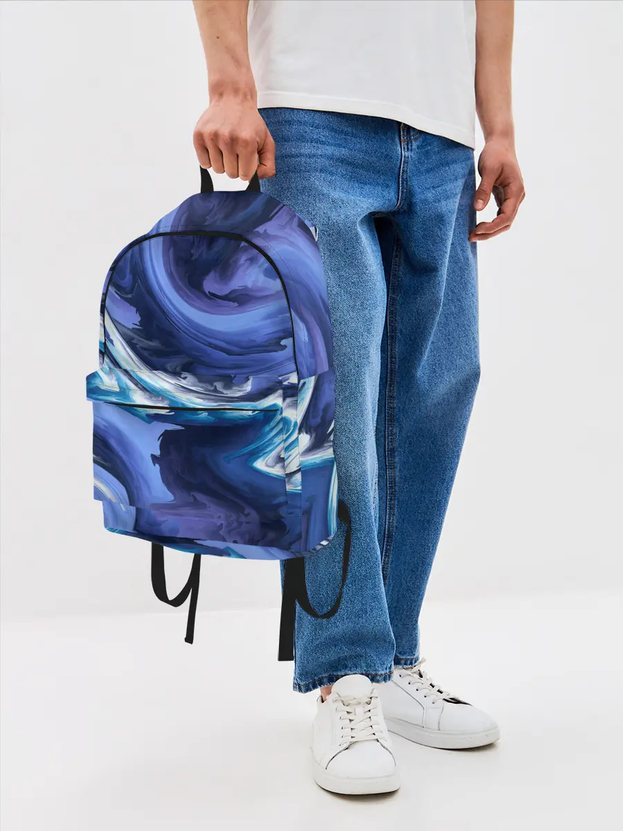 Рюкзак джинсовый / Абстрактные волны