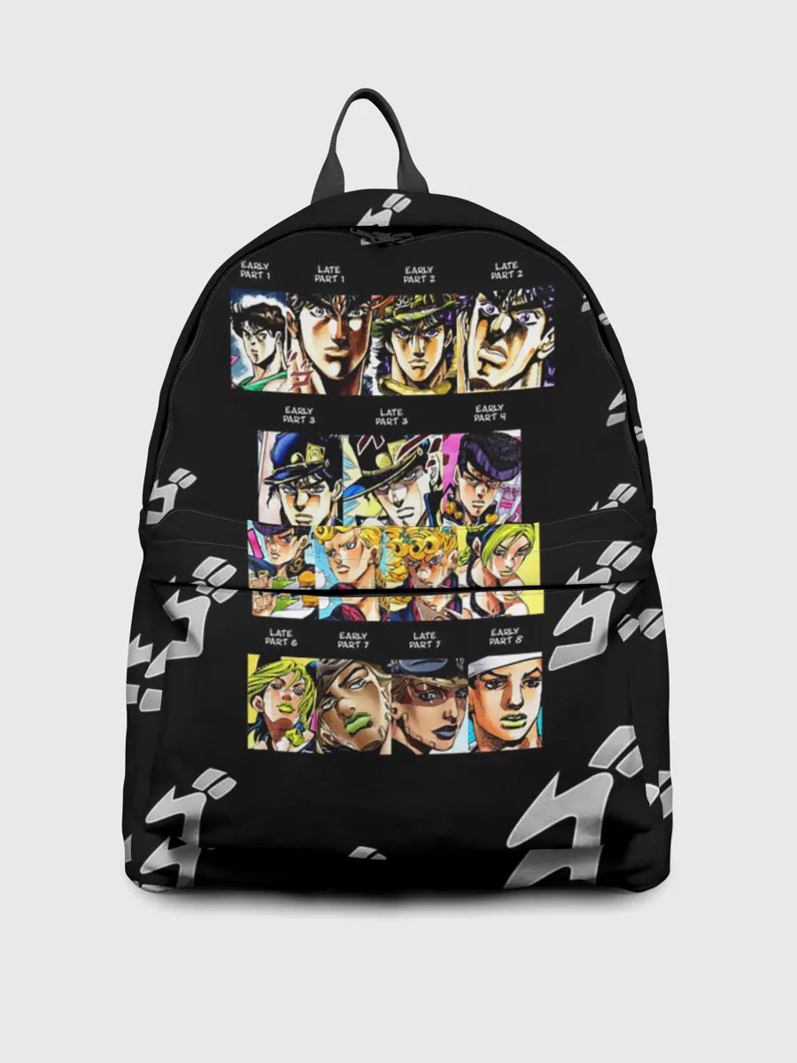 Рюкзак джинсовый / Джоджо герои цветные