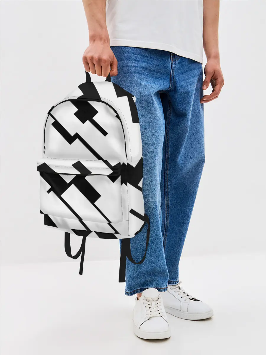 Рюкзак джинсовый / ГЕОМЕТРИЯ,АБСТРАКЦИЯ,ПОЛОСЫ
