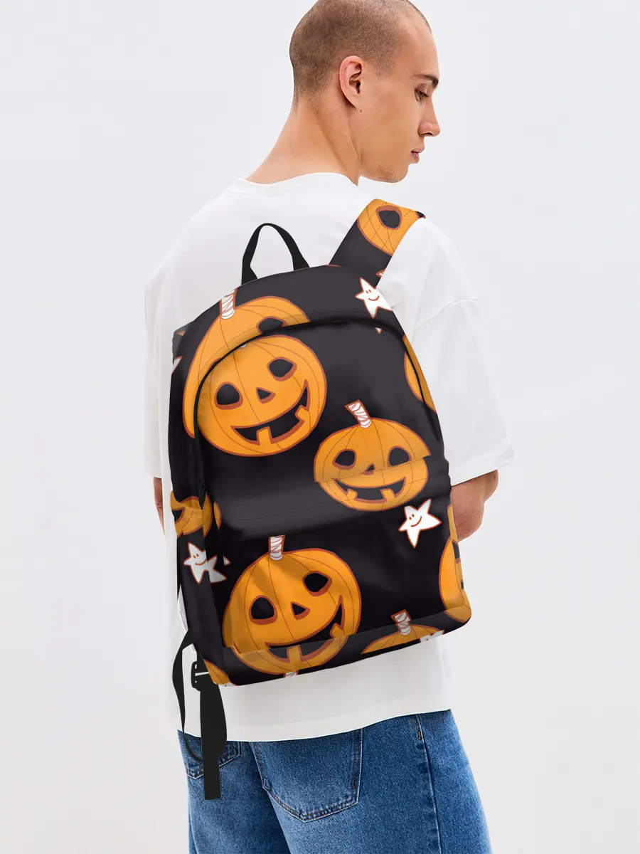 Рюкзак джинсовый / Весёлые тыквы