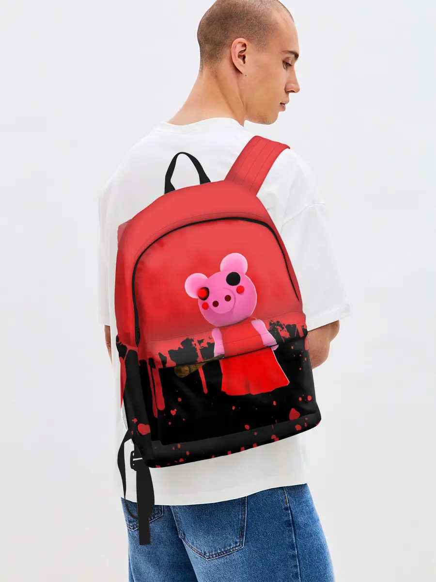 Рюкзак джинсовый / ROBLOX PIGGY - СВИНКА ПИГГИ