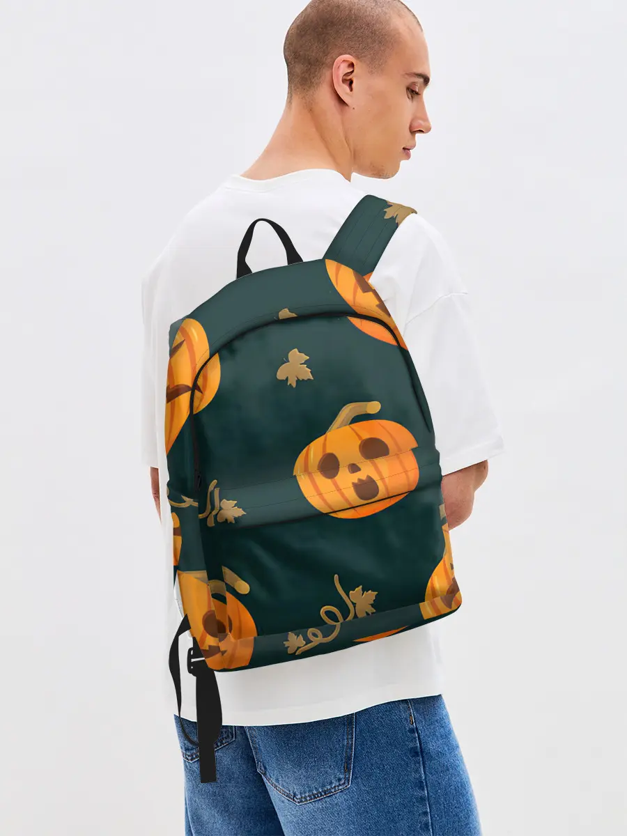 Рюкзак джинсовый / Осенние тыквы