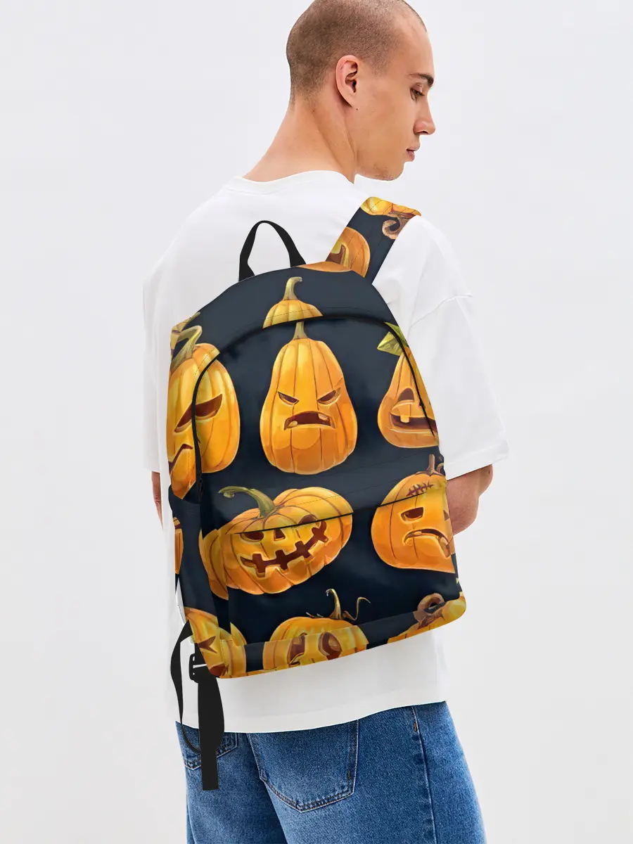 Рюкзак джинсовый / Праздничные тыквы