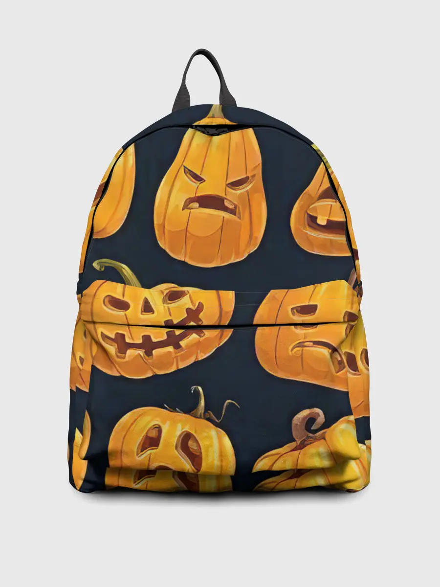 Рюкзак джинсовый / Праздничные тыквы