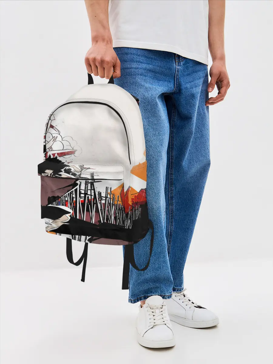 Рюкзак джинсовый / Афросамурай аниме