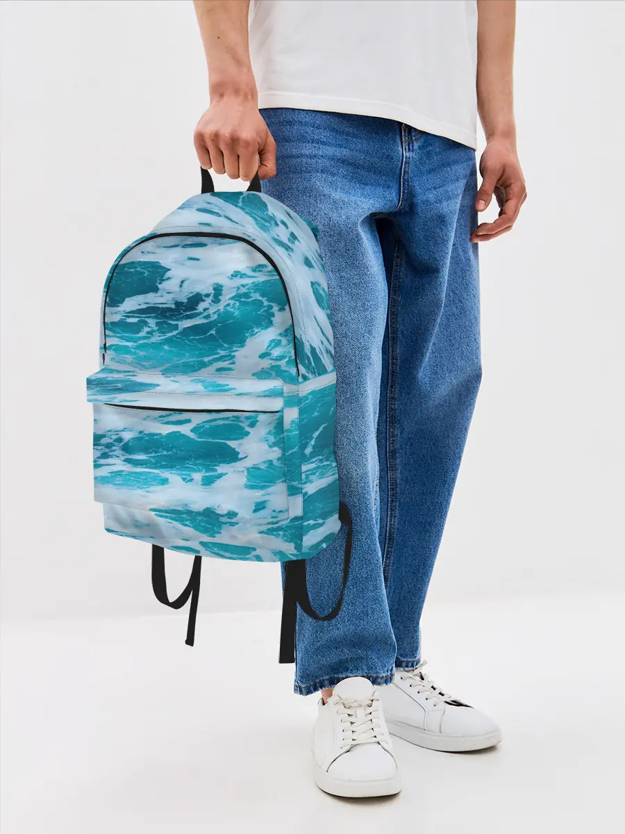 Рюкзак джинсовый / Вода волны пена море